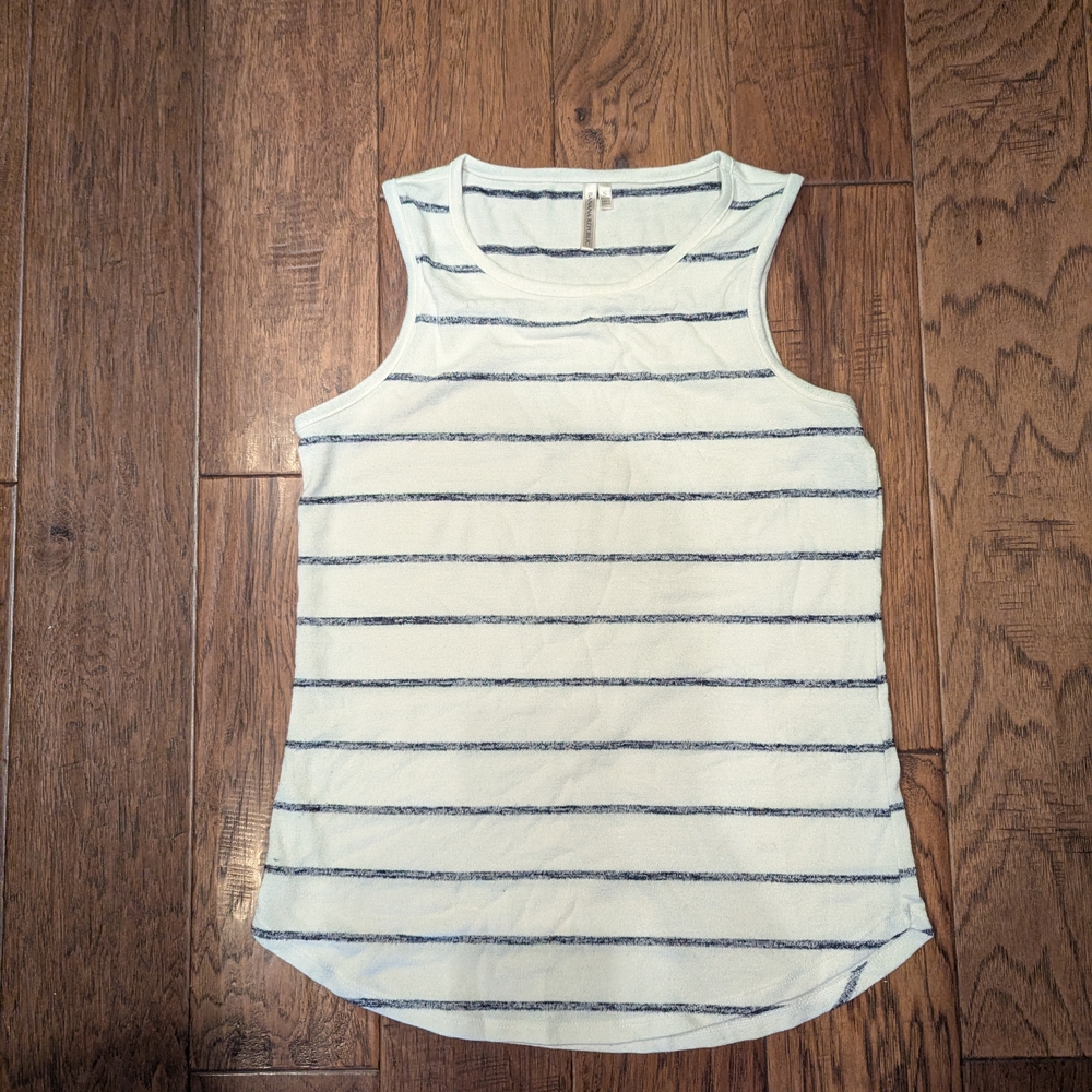 Striped Sleeveless Top - White and Black